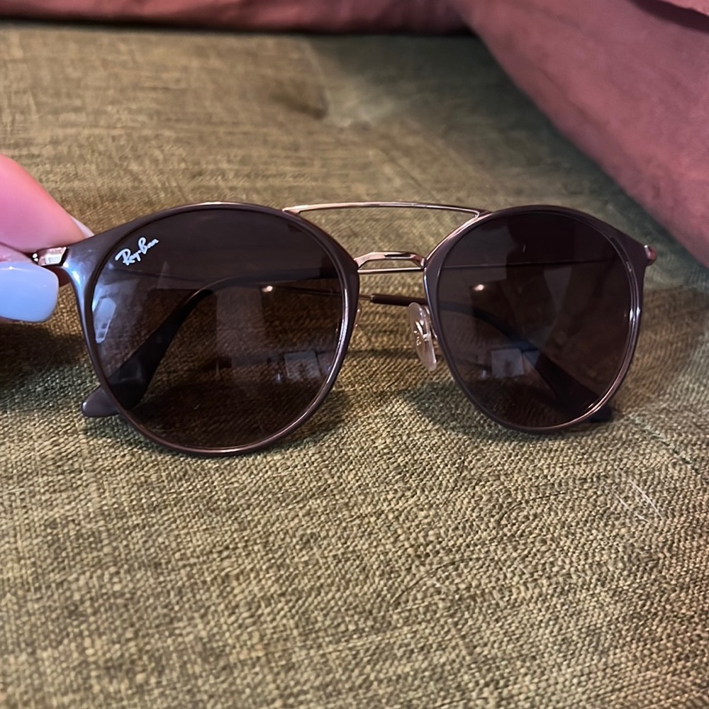 Ray Ban Brown and Gold Sunglasses